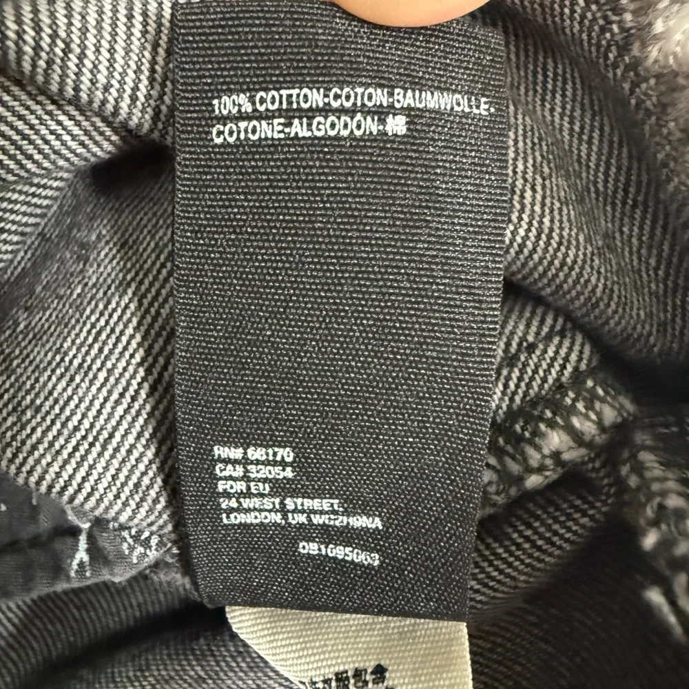 We The Free Free People | Pleated Raw Hem Denim Mini | Acid Wash Black | Sz 24